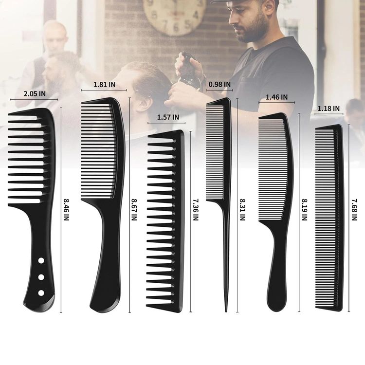 Black Hair Comb Set imagen 2